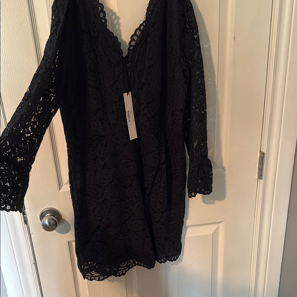 NSR Black Lace Mini Dress